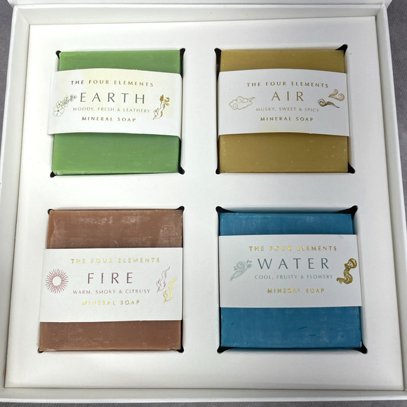 Karma and Luck Aura Clarity Four Elements Soaps Air Water Fire Earth Dead Sea - Picture 1 of 7